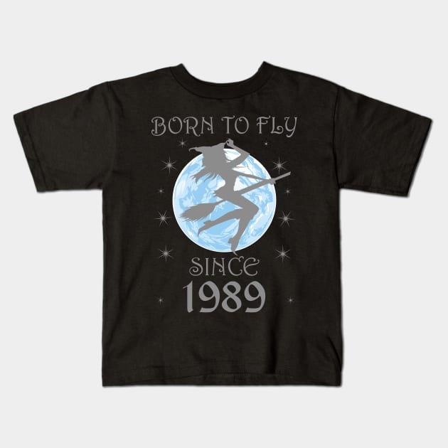 BORN TO FLY SINCE 1949 WITCHCRAFT T-SHIRT | WICCA BIRTHDAY WITCH GIFT Kids T-Shirt by Chameleon Living